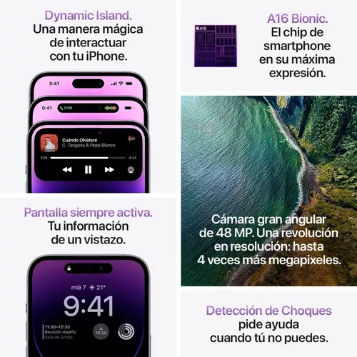 Apple iPhone 14 Pro (128 GB) - Morado oscuro