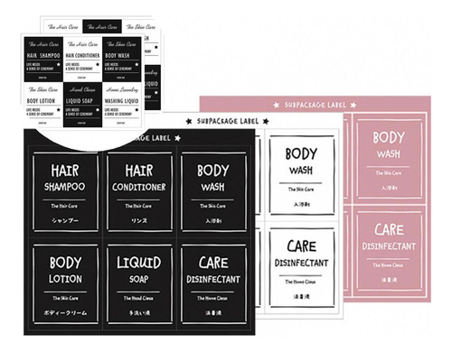 Etiqueta Adhesiva Para Botellas Dispensadoras De Champú Para