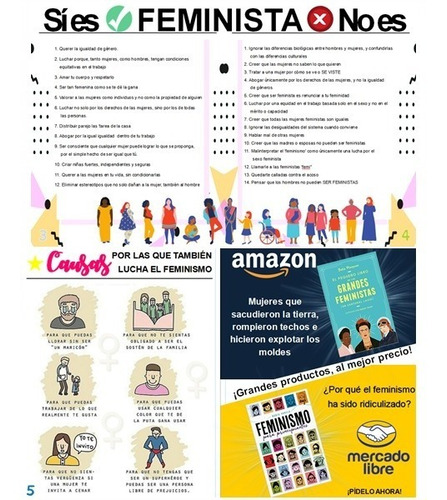 Revista Digital Feminismo 100% Imprimible Y Editable A Color