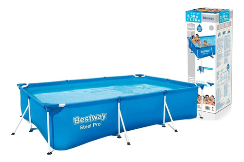 Piscina Estructural Rect. Bestway 2.59x1.70xm 61cm/2300l