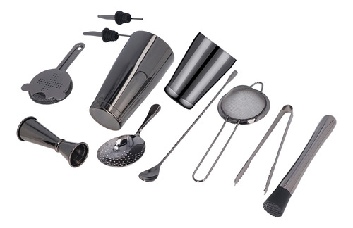 Kit De Coctelera Bartender, 11 Unidades, Acero Inoxidable