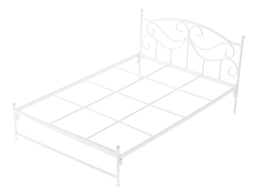 Cama Doble En Miniatura De Casa De Muñecas 1/6, Con Rosa