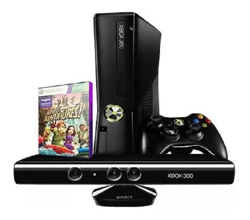 Console 360 Slim 4gb + 3 Jogos Standard Cor Matte Black - Xbox 360