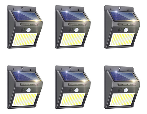 Pack X6 Lampara Foco Led Solar Sensor De Movimiento - Unilux