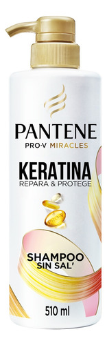 Shampoo Sin Sal Cabello Seco Pantene Keratina Vitamina 510ml