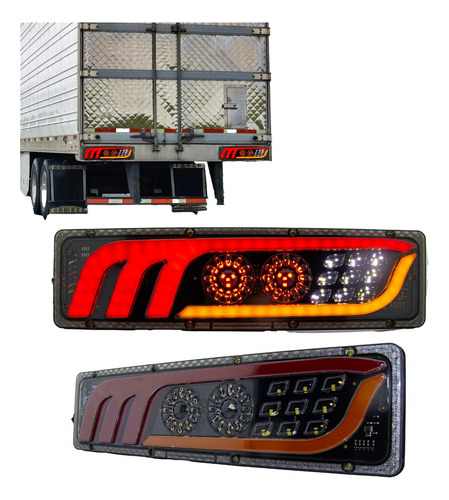 Par Lanterna Traseira Led M46 Caminhão Carreta Truck 24v