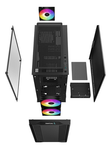 Gabinete de vidro Deepcool Cc360 m-ATX Argb S/Black Source