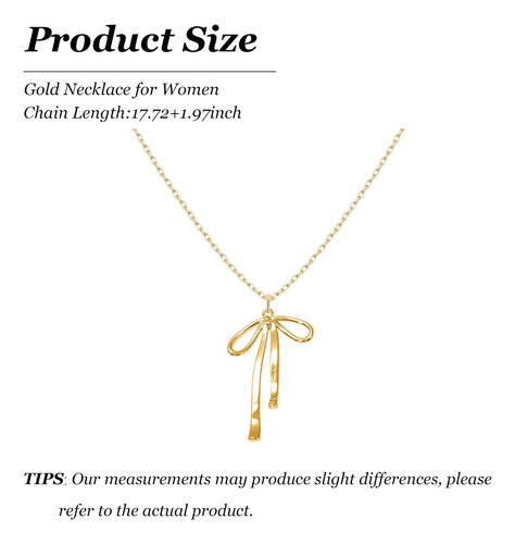 Yanchun Collar De Oro Para Mujer Collar Con Dije De Lazo Reg