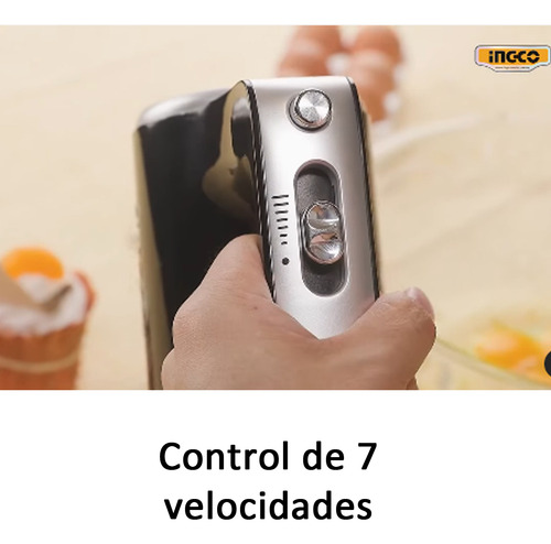 Batidora Manual A Batería Ingco 16v + 2 Baterías + Cargador