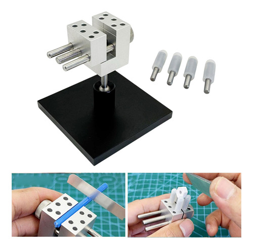 Mini Torno De Em Miniatura, 4 Haste De Fixação E Base
