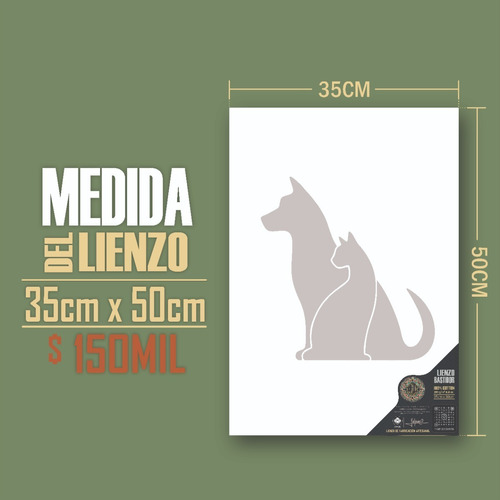 Cuadro De Mascota Personalizado Oleo Sobre Lienzo 