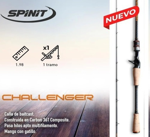 Caña Spinit Challenger 1.98m 1t 12-25 Lbs. Medium Fast Bait