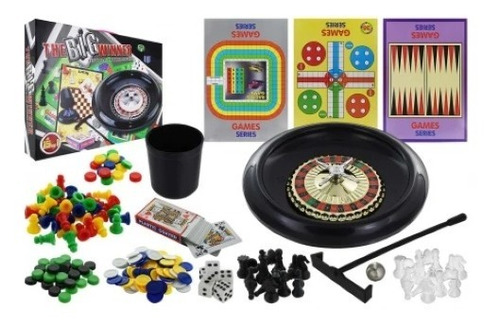 Juego Mesa 15en1 168pcs+ruleta+12 Cartones - Telecompras Cs