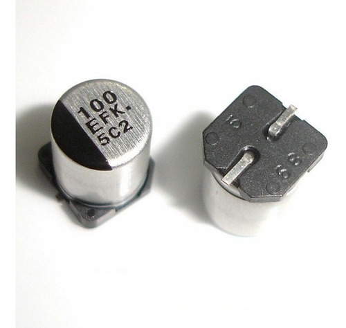 100uf 25v Smd Condensador Electrolítico Chip E-cap Smt 6x7mm