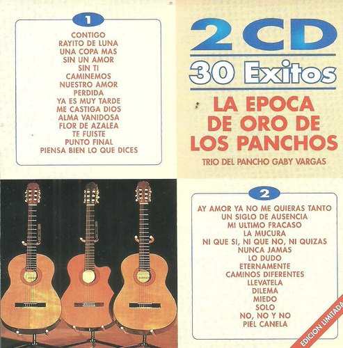 30 Éxitos La Época De Oro De Los Panchos | 2 Cds. Música