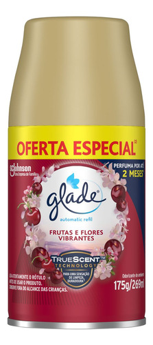 Refil aromatizante Glade Automatic frutas e flores vibrantes 269 ml