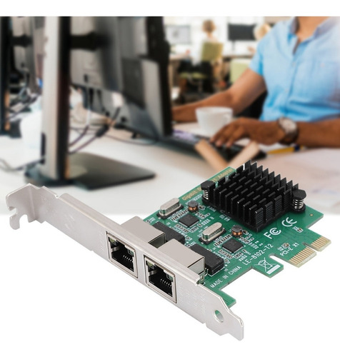 Placa Gigabit 10/100/1000 Mbps Rj-45* 2 Porta Dupla Pci-ex1