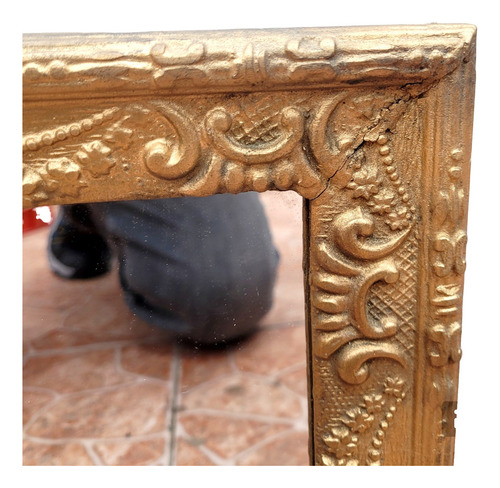 Antiguo Marco De Madera Con Espejo, 34x26cms. Hermoso !! (Usado)