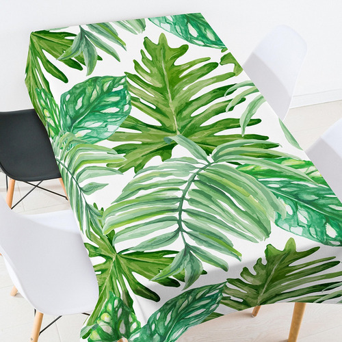 Imagen 2 de 10 de Hojas De Plantas Tropicales Mantel De Flores