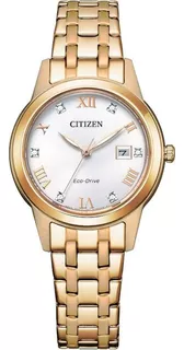 Reloj Citizen Fe124383a Para Mujer Triple Manecilla Acero Color De La Malla Oro Rosa Color Del Bisel Dorado Color Del Fondo Plateado