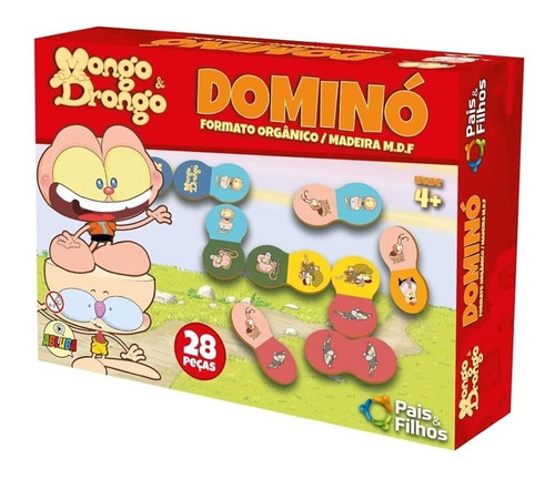 Jogo Dominó Formato Orgânico - Mongo E Drongo -pais E Filhos