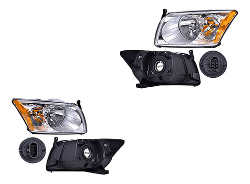 2 Faros Delanteros Depo Dodge Caliber Del 2007 Al 2012