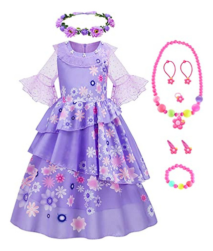 Ruuyiicoco Vestido De Traje De Princesa De Mirabel X7sxo