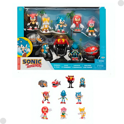 Conjunto De Bonecos Sonic 10 Figuras 06cm 004234 - Sunny