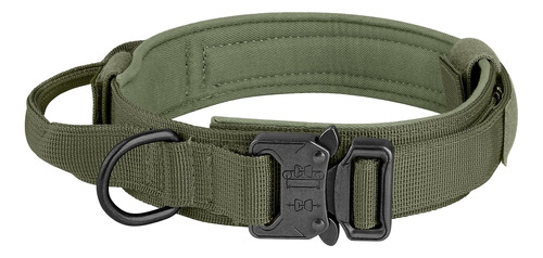 Collar Para Perro, Collar Táctico Verde Militar, K9