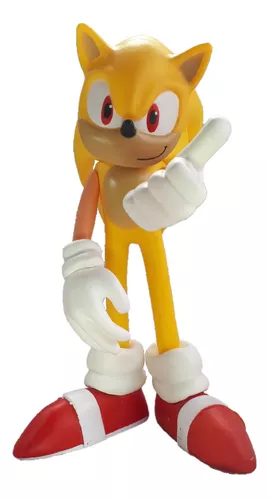 Boneco Sonic vermelho no articulado, original Sega, de 25 cm usado