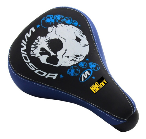 Asiento Para Bicicleta Bmx Windsor Skull Azul