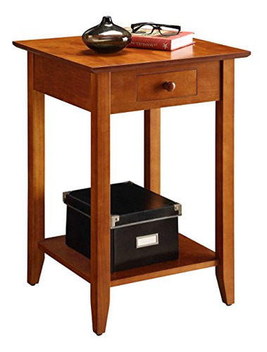 Convenience Concepts Mesa Auxiliar Con Cajón Y Estante De He