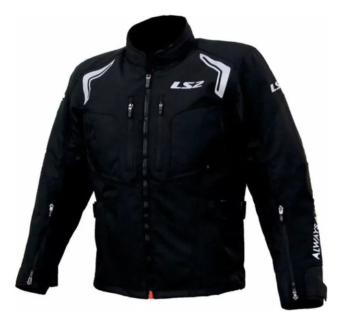 Campera Moto Cordura Ls2 Gallant Gris Protecciones Pr