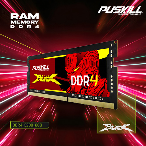 Memória Ram Notebook Gamer Puskill Killblade 8gb Ddr4 3200mh
