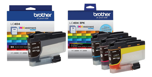 Brother Lc404 - Juego De Cartuchos De Tinta De 4 Colores