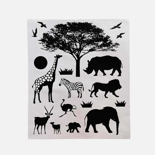 Wall Stickers Selva Animales Vinilo Pared  