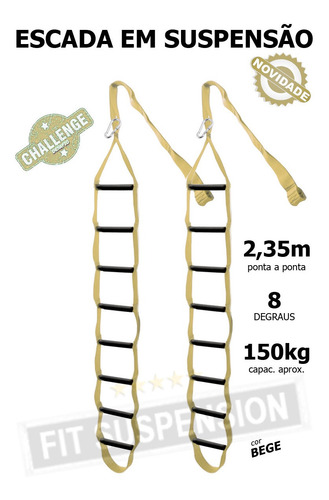 Escada Suspensa Tipo Fit Suspension Treino De Força Ótima