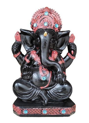 Imagen 1 de 1 de Ganesha 29cm Decorada Y Pintada /  Mejor Precio