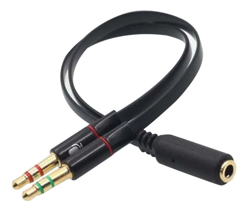 Cable Adaptador Divisor Audio 2 Plug A 1 Jack 3.5 Mm Combo