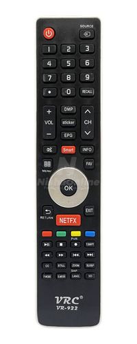 Control Remoto Hisense Bgh Smart Tv Vr-922 Alternativo