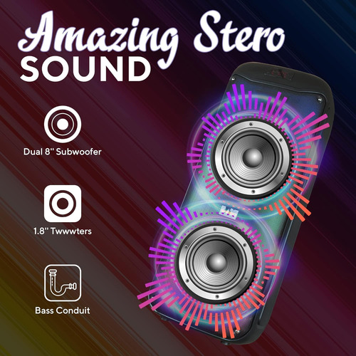 Altavoz Portátil Inalámbrico De Alta Potencia Con Bluetooth