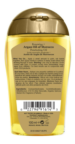Tratamiento Argán Oil Of Morocco Todo Tipo De Cabello 100ml