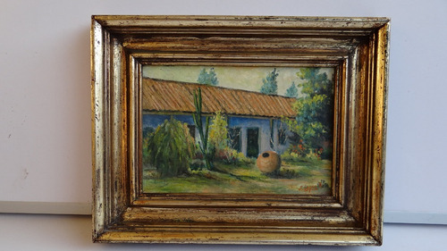 Pintura Cuadro Antiguo ,casa Calera De Tango # 1