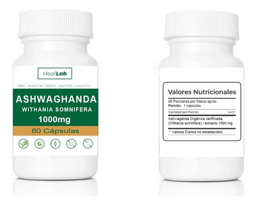 Aswaghanda 1000 Mg 60 Cap Organica Witania Somnifera 