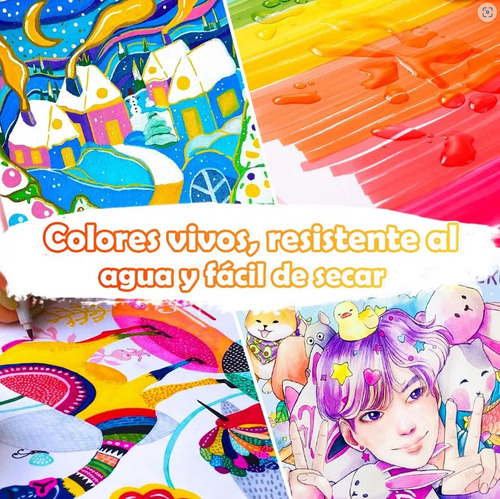 Paquete De Plumones A Base De Alcohol Doble Punta 48 Piezas Midnight Black
