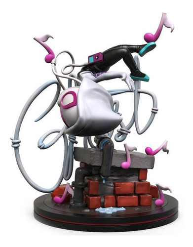 Estatua de muñeca Marvel Qfig Quantum Mechanix Ghost Spider