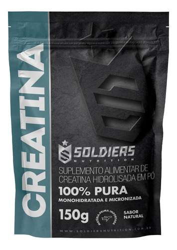 Creatina Monohidratada 150g 100% Pura Soldiers Nutrition Sem sabor