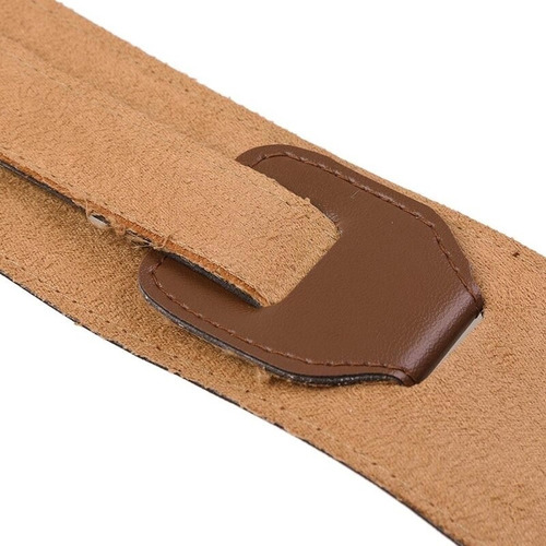 Imagen 3 de 5 de Correa Para Guitarra Ajustable Cuero Fender Cafe Moro