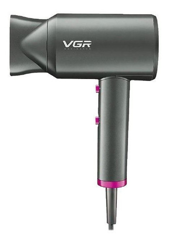 Secador De Pelo Iónico Peinado 1800w Vgr V-400 Gris Y Fucsia