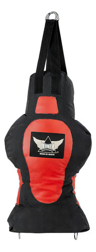 Costal De Box Kick Boxing Mjm In Forma De Torso Chico Lleno Negro Con Rojo